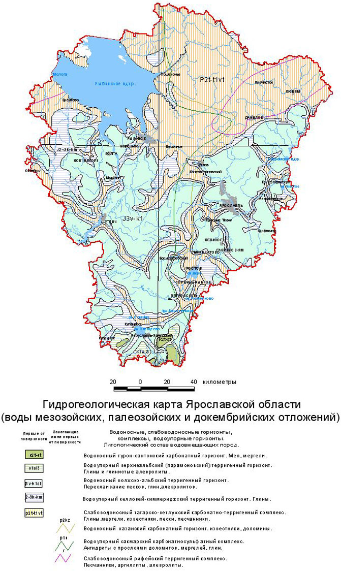 Ярославская область контурная карта